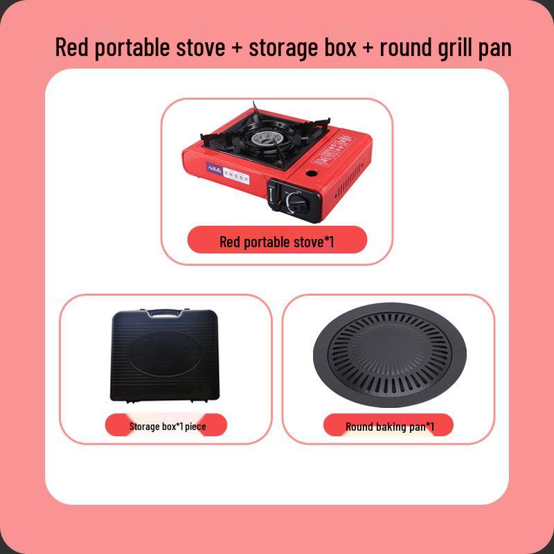 Portable Outdoor Windproof Butane Gas Camping Stove with Hot Pot Feature