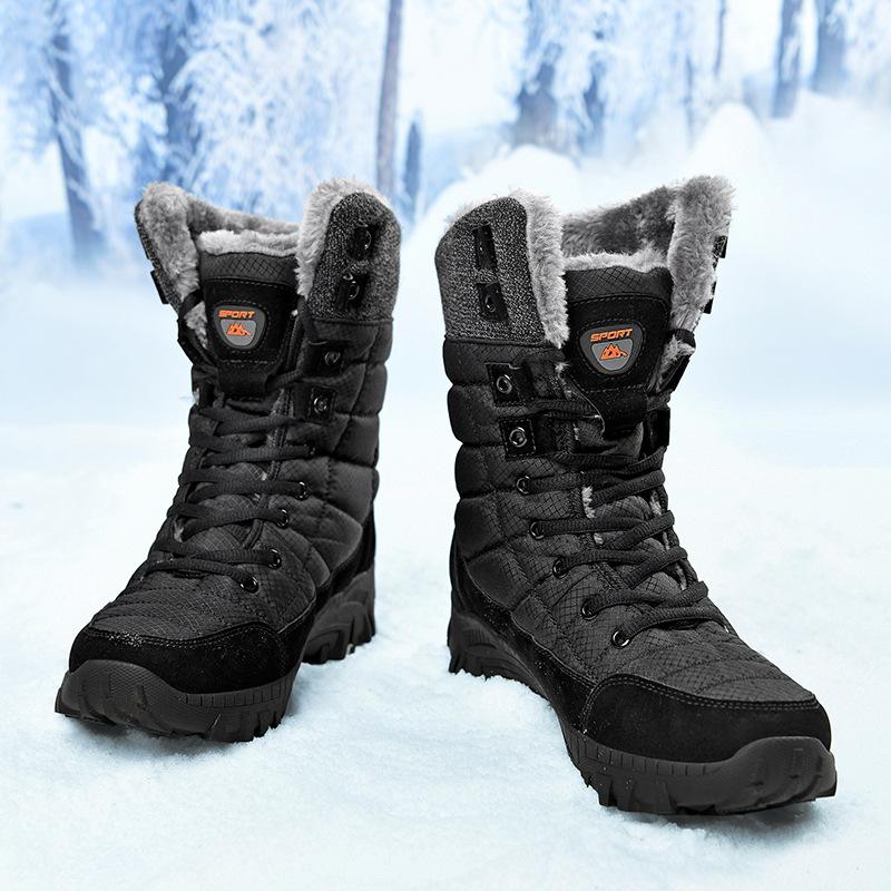 Snow boots men's winter new velvet warm high-top men's shoes outdoor mountaineering thickened men's cotton shoes