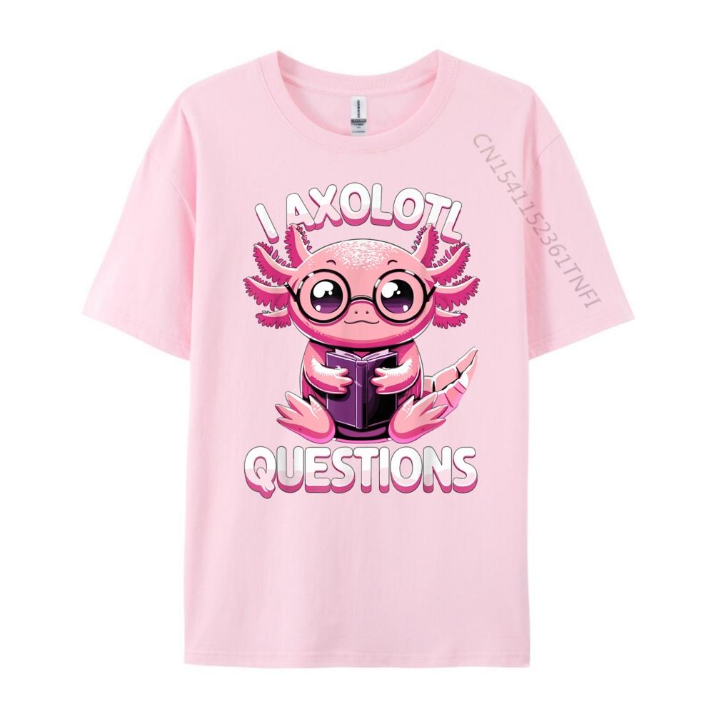 I Axolotl Questions Anime Kawaii Axolotl Kids Mens Designer Clothes T Shirt Men Leisure