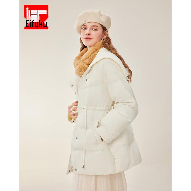 

IEF Женская зимняя приталенная пуховая куртка с капюшоном 2024 M