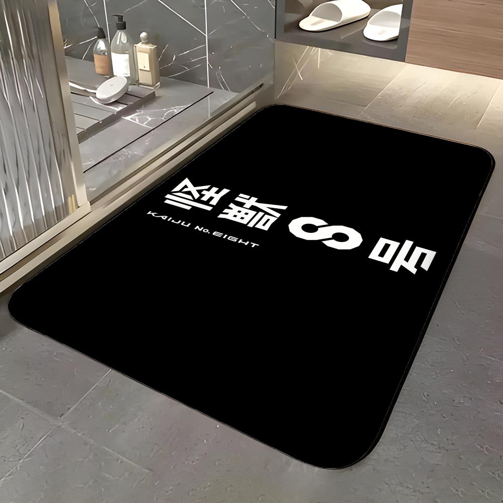 

Anime K-Kaiju No.8 Floor Mat Soft Flannel Entrance Door Mat Non Slip Absorbent Bathroom Bedroom Floor Rug 40x60cm