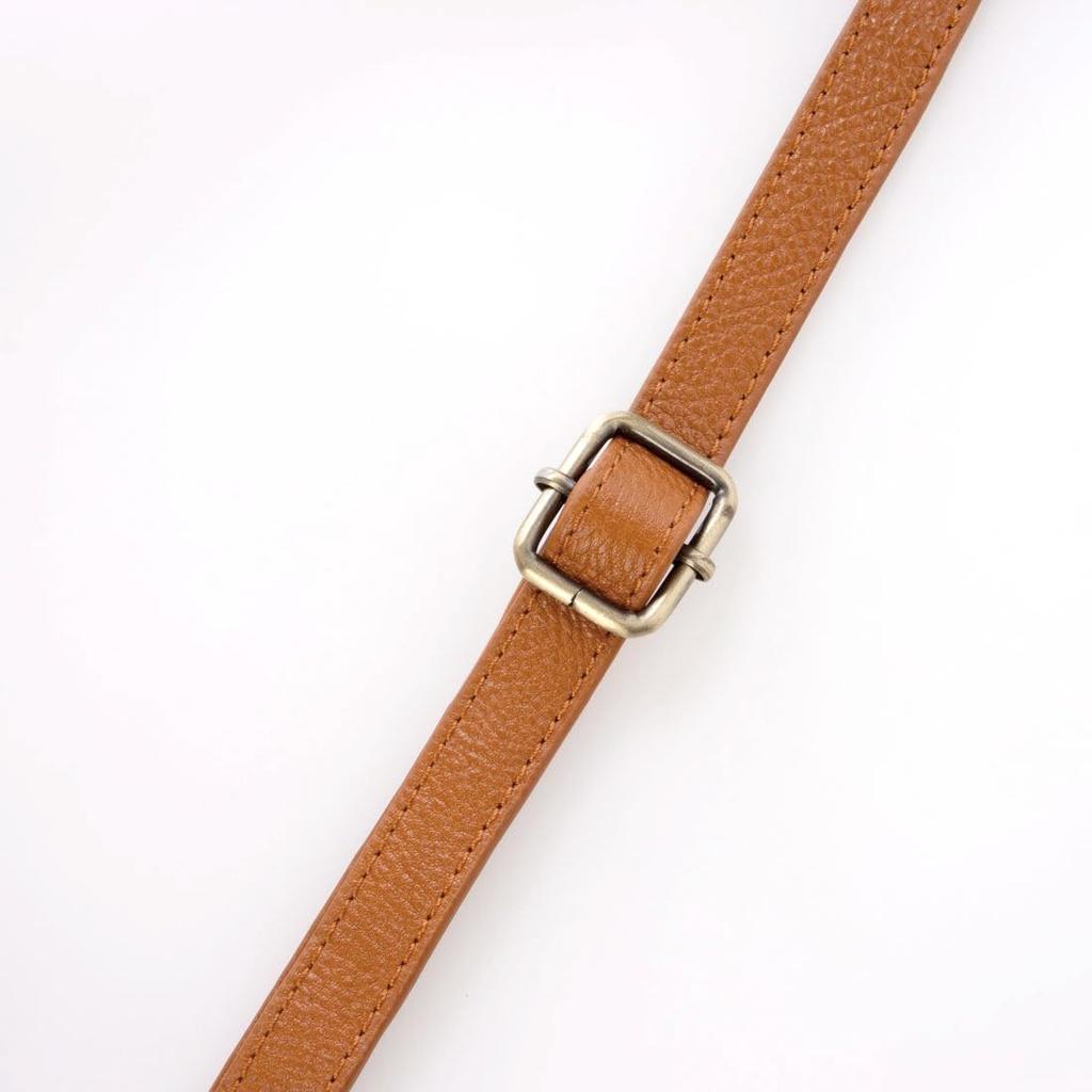 Cowhide box-shaped wallet shoulder bag