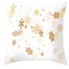 New Christmas Golden Snowflake Peach Leather Velvet Pillowcase Home Sofa Pillow Cushion Cover
