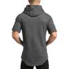 Muscleguys Marke Herren Kleidung Design Kurzarm Slim Fit T-Shirt Herren Baumwoll-T-Shirt mit Kapuzen Fitnessstudios Kapuzen-T-Shirt Männlich