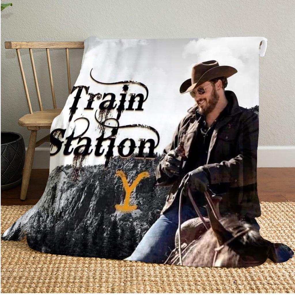Yellowstone Dutton Ranch Coperta Morbida in Peluche Confortevole per Tutte le Stagioni Coperta per Divano Ufficio Pisolini Coperta da Viaggio all'Aperto Regalo Perfetto