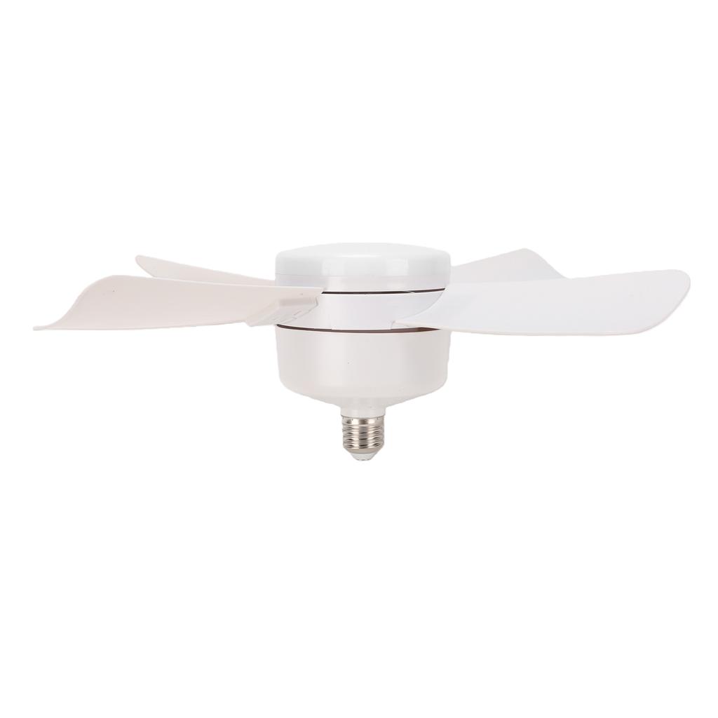 LED Socket Ceiling Fan Light Dimmable Ceiling Fan with Remote Control E27 Base for Living Room White