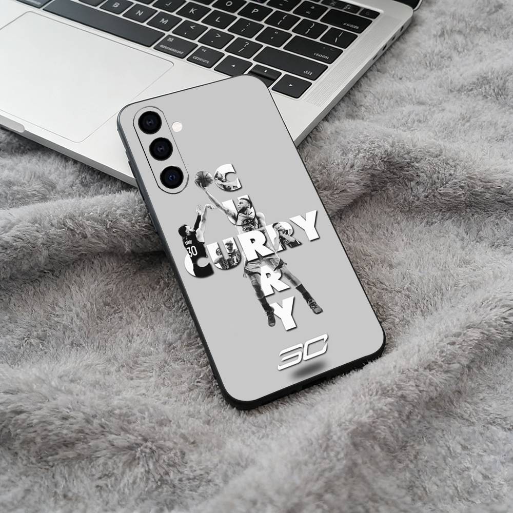 

S-C-Stef Curry Black Soft Silicone Phone Case for Samsung Galaxy A73, A71, A72, A70, A53, A52, A51 Samsung a52 a52S