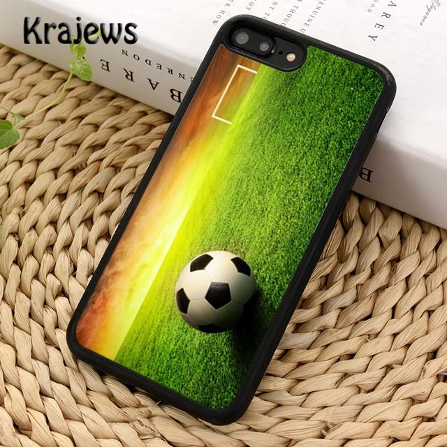 Krajews Football Field Green Phone Case Cover For iPhone 17 Air 16 15 14 plus 11 12 13 pro ma coque Shell Fundas