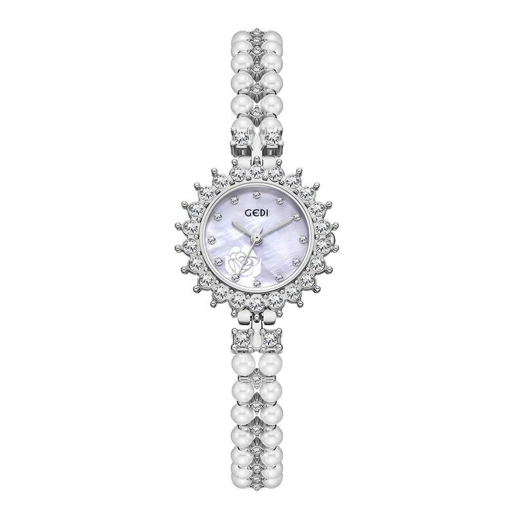 Light Luxury High-End Fritillary Surface Printed Women'S Watch, Small Exquisite Fashion Pearl Bracelet Watch