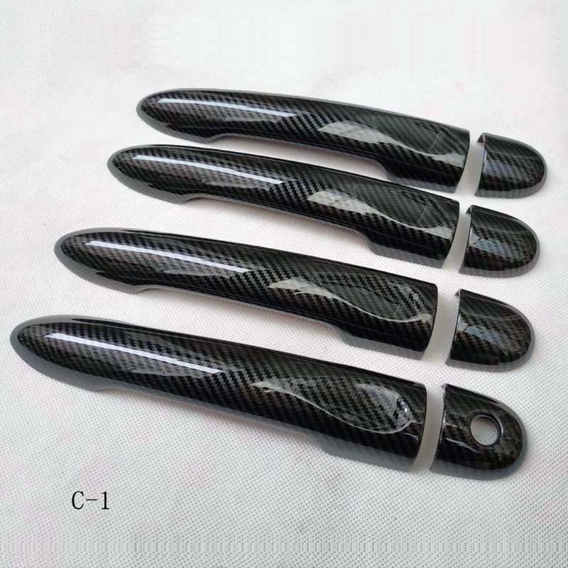Chrome Door Handle Cover Trim for LADA XRAY X Ray X-ray 2015 2016 2018 Car Accessories Color Carbon Fiber