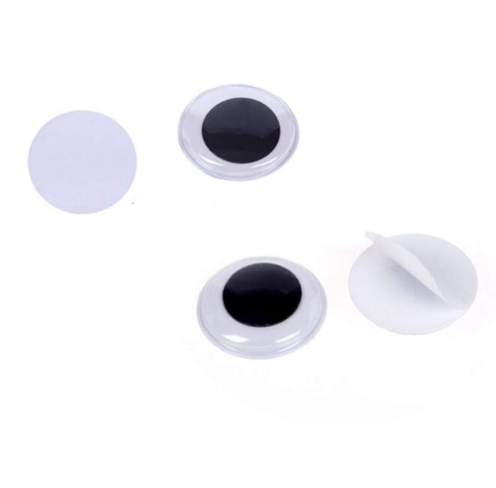 HJ Doll Black Moving Doll Toy DIY Handmade Eyes, Eyes, Eyes, Eyes, Stick-On (15mm, 1000pcs)