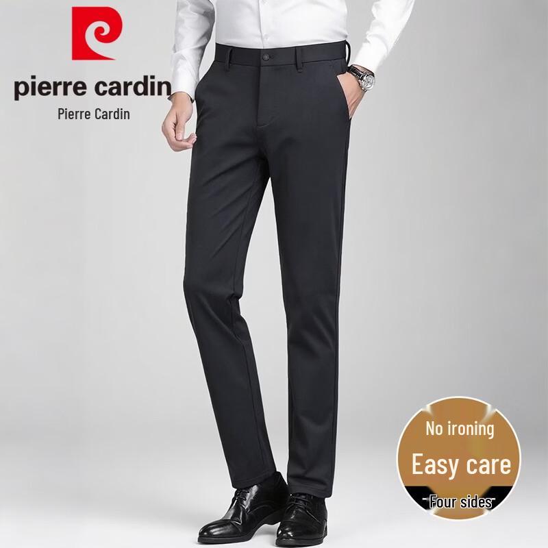 Pierre Cardin Men's Business Casual Straight-Leg Pants