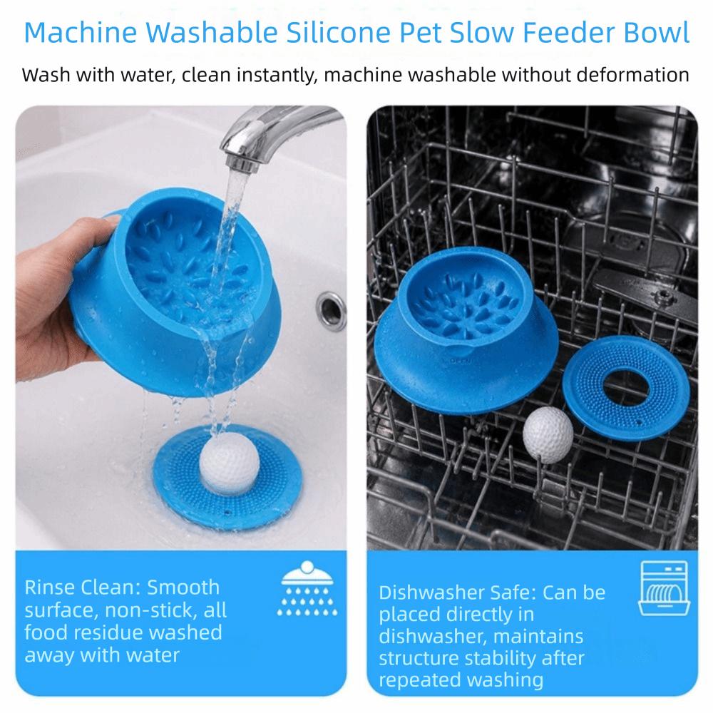 Lick Mat Silicone Dog Lick Pad Bowl Suction Cup Non-Slip Base Slow Feeder Bowl Easy To Clean Anti-Choking Dog Bowl Indoor Use