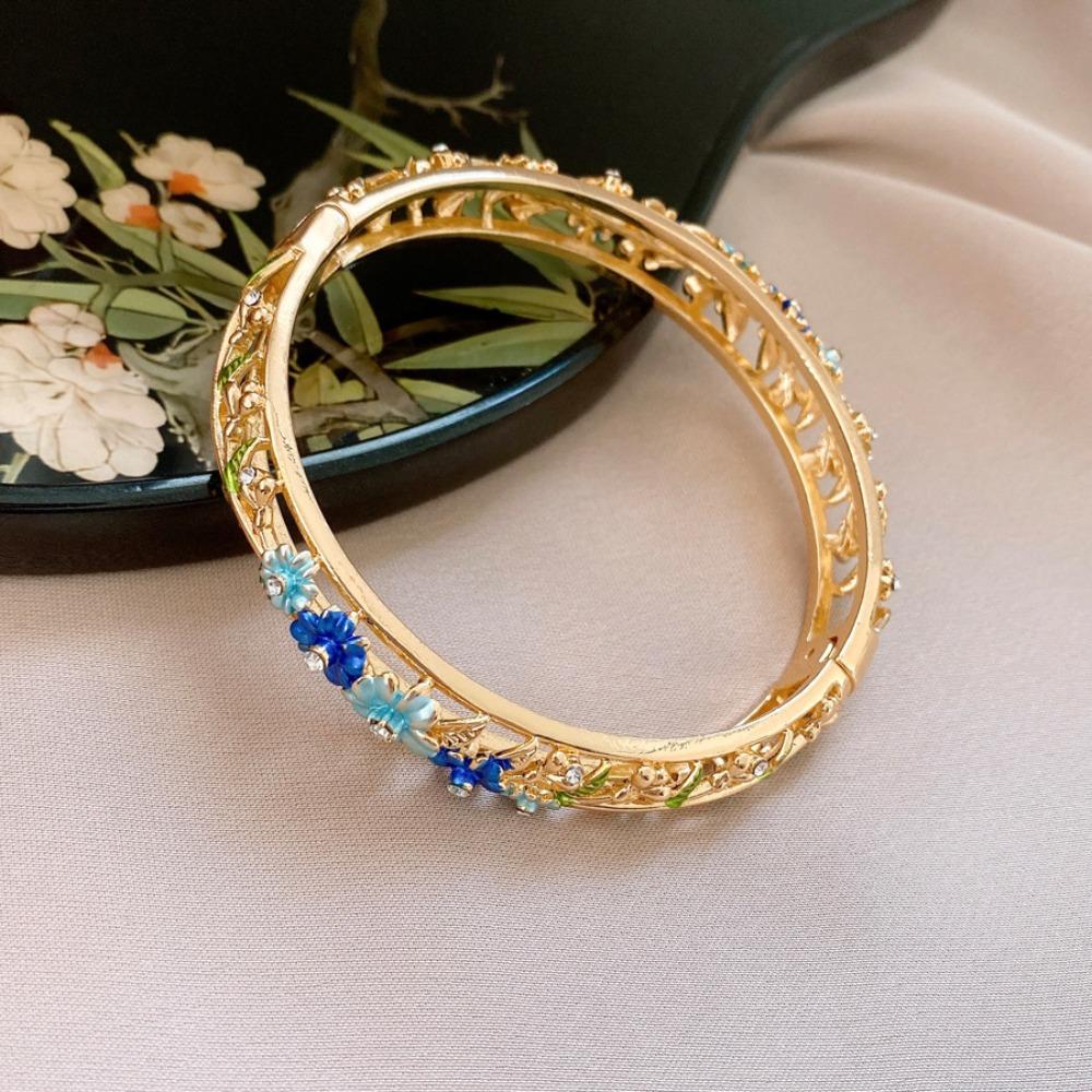 Double Bangle Vintage Cloisonne Bangle Chinese Women's Hand Bracelet Jewelry Gifts