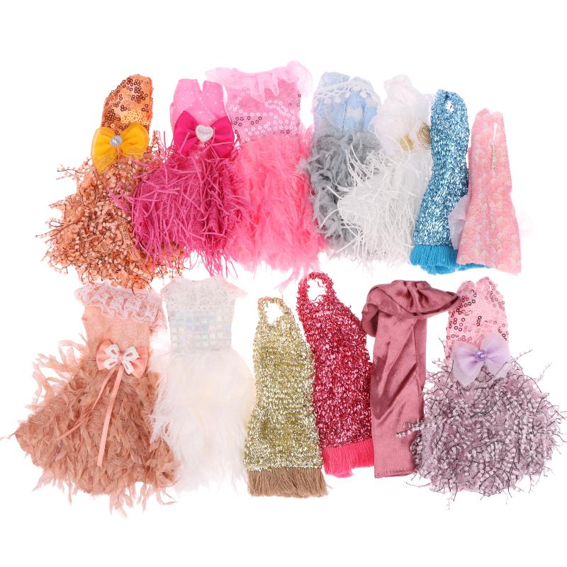 Doll Clothes For 30Cm Doll Clothes Evening Gown Trailing Skirt Wedding Dress Princess Dress Dollhouse Decor Accessories