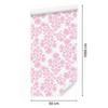 Wallpaper Flowers white and powder pink, powder pink background 50x1000
