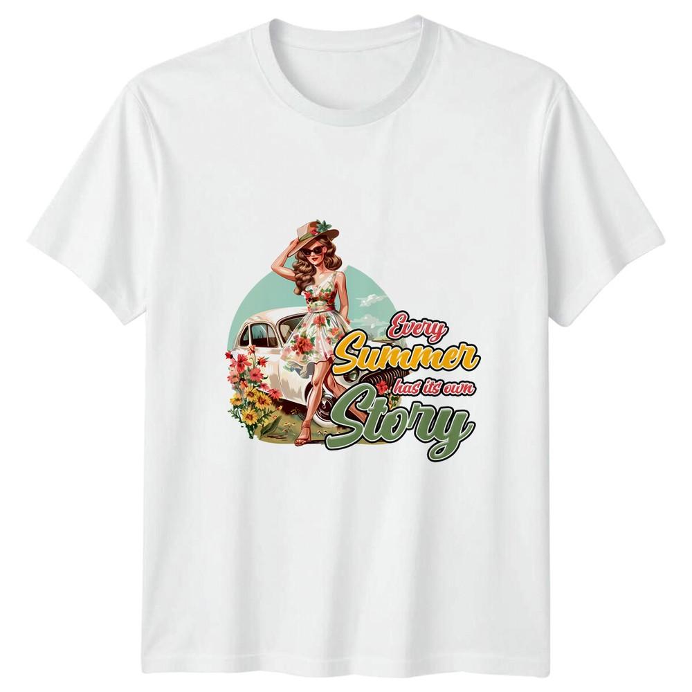 Retro Summer Unisex Car Every Summer Has Its Own Story Graphic TShirt S