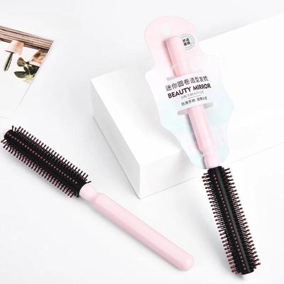 Mini-Haarkamm mit runder Rolle, professionelle Haarbürste zum Entwirren, antistatische Kopfhautmassagekämme, Föhn-Styling-Tool