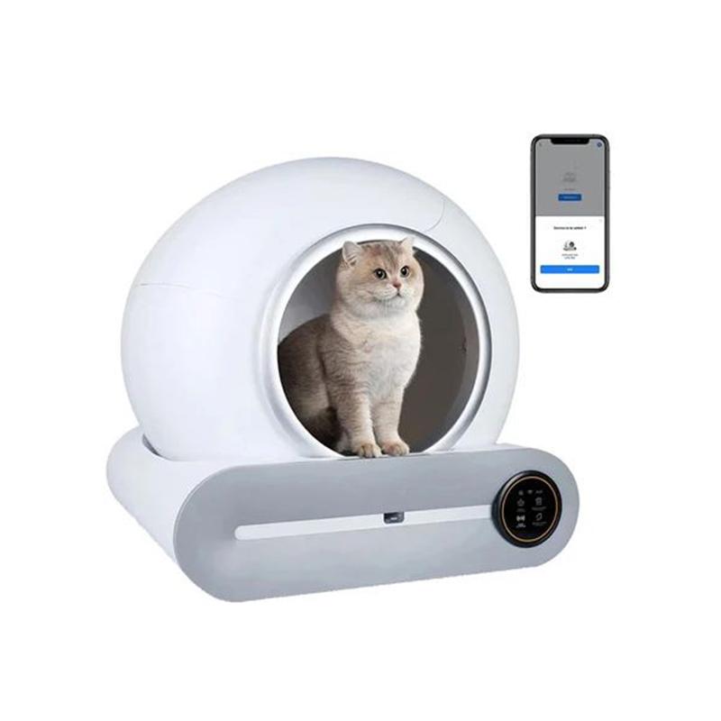 Booteely 65L Automatic Smart Cat Litter Box Self Cleaning Fully Enclosed Cat Litter Box Pet Toilet Litter Tray English Versions