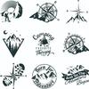 Car Sticker Creativity 10 Styles Adventure Sports Compass Decals Car Bumper Body Rear Window Glass Decorative Decals