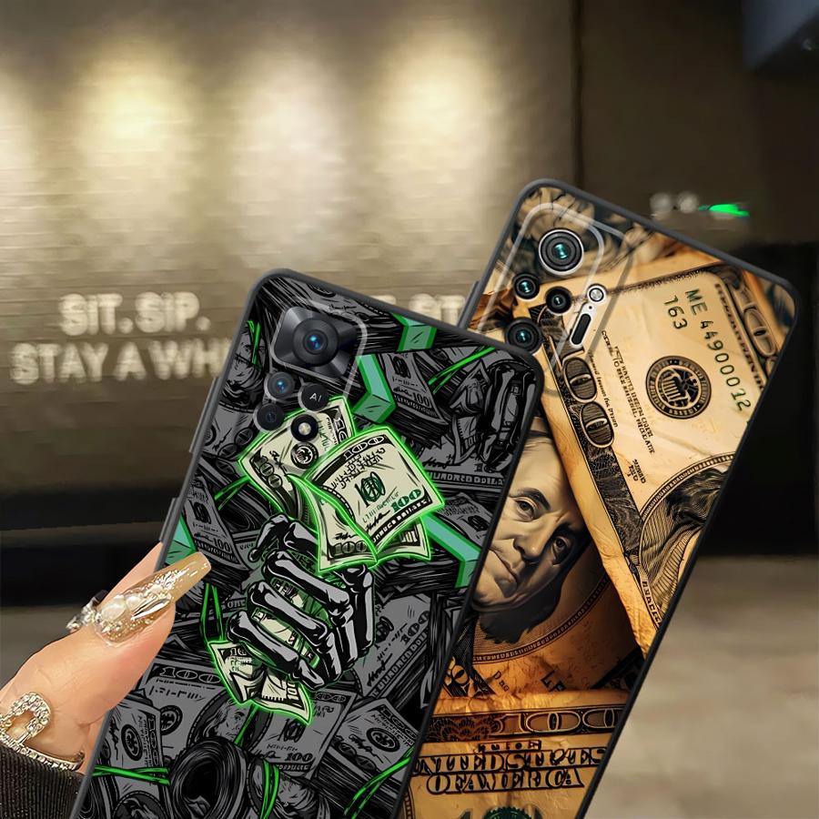 Case for Xiaomi Redmi Note 10S 9S 14 10 11s 12s 7 8 9 11 13 Pro Plus 12 Pro Funda Phone Cover Time Is Money Printed