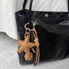 Elegant Leather Star Purse Charm Trendy Keychain Crafted To Enhances The Look Of Any Bag With Subtle Sophistication