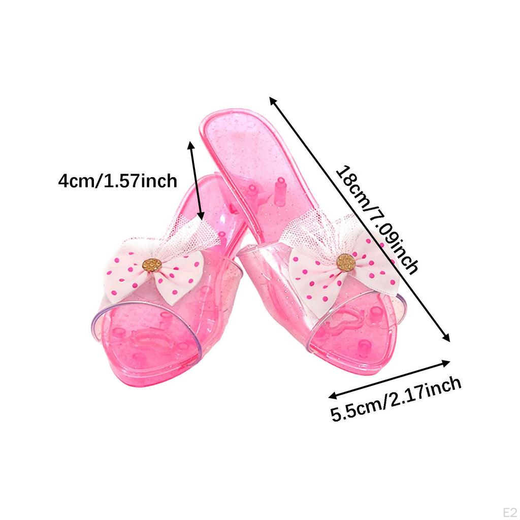 Princess Dress Up Shoes Jelly Sandals for Girls Beach Role Playing