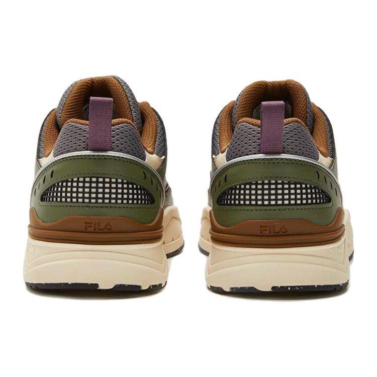 FILA Slam Leather Slip Resistant Durable Low Top Skate Shoes Men Sneakers White Green F12M321203FTO