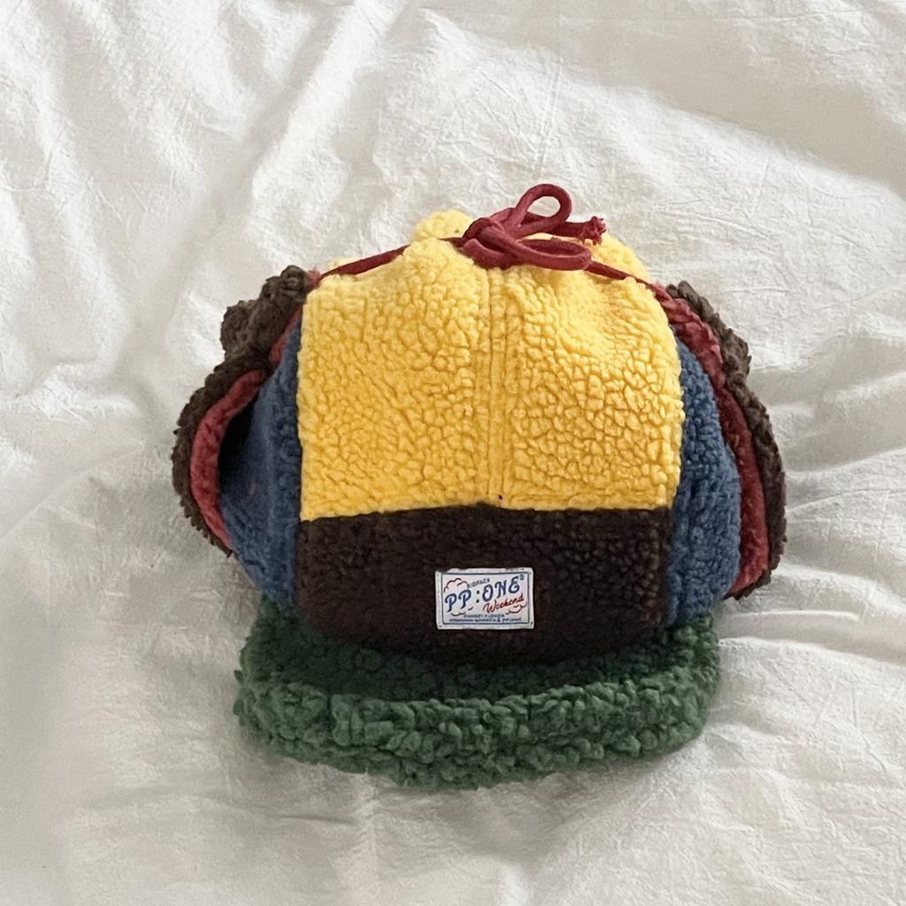 Lamb Velvet Color Matching Cute Lei Feng Hat for Men and Women Outdoor Skiing and Riding Autumn and Winter Thickened Warm Flying Hat Trendy