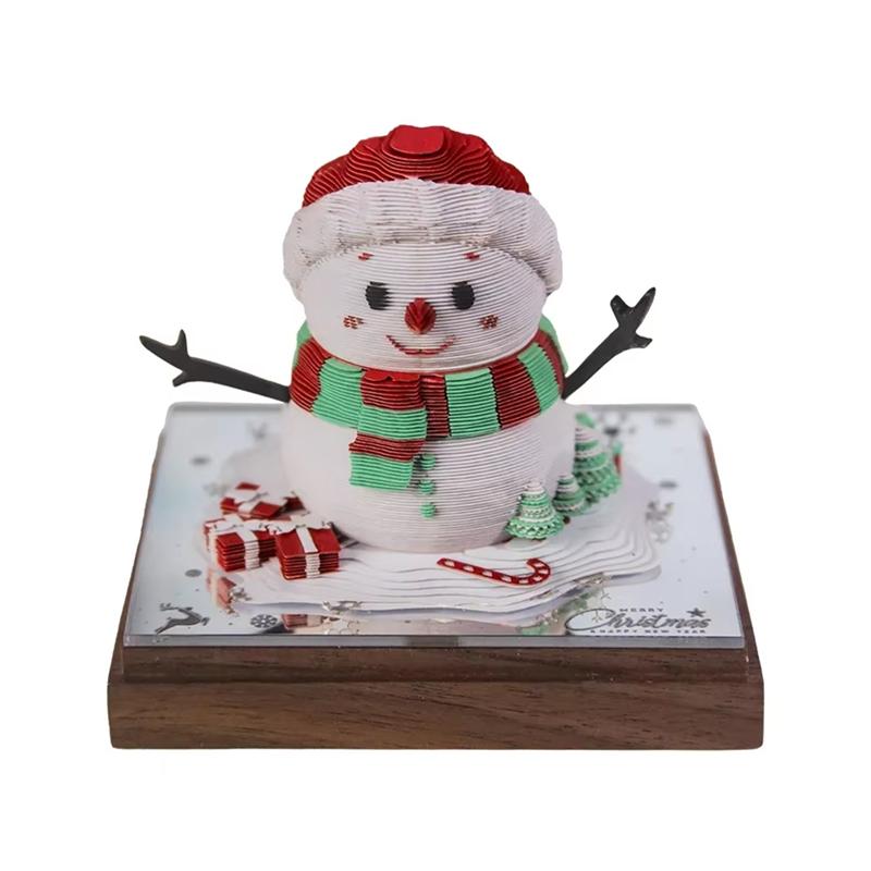 Good-2025 3D Desk Calendar Tear Away Calendars- DIY Paper Carving, Artistic Tear-Away Design, Includes Sticky Notes