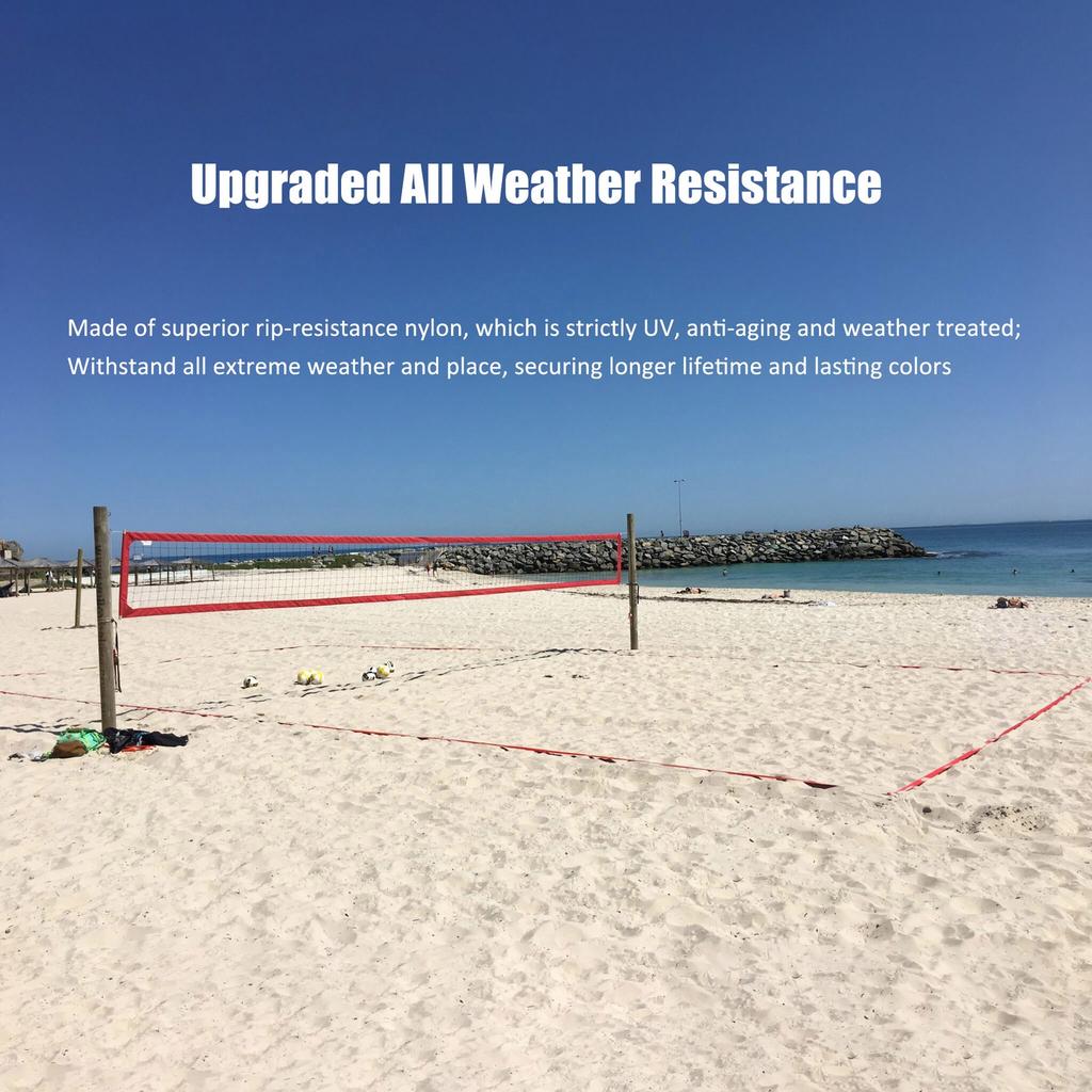 Lajny pro plážový volejbalové hřiště Hranice a koncová čára plážového volejbalového hřiště 16m X 8m Oficiální rozměry hřiště pro plážový volejbal Sada lajn pro hřiště na písečný volejbal