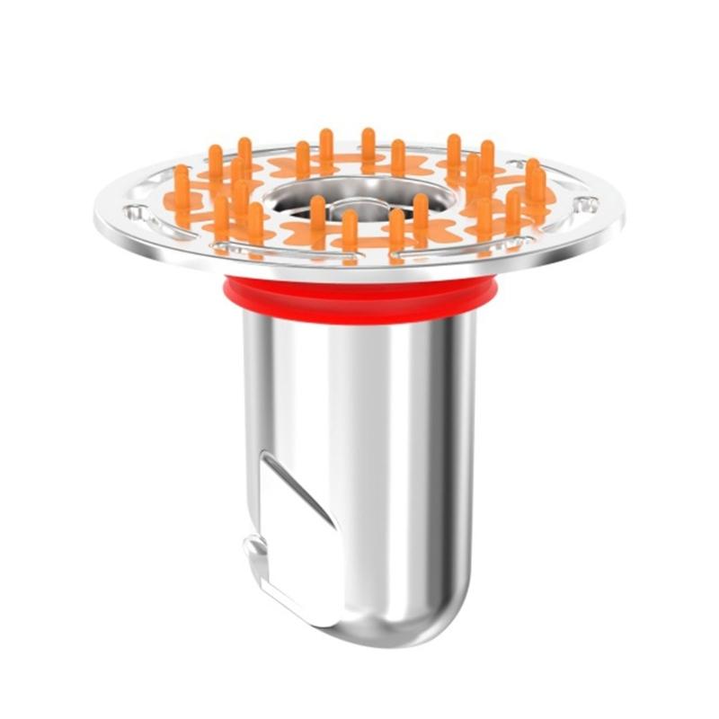 Round Shower Floor Drain Cores AntiOdor Self Closing Floor Strainer Hair Catcher for Bathroom Kitchen Balcony Garage