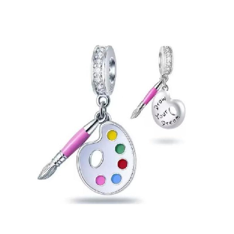 Europa Neuer Kupfer Auto Motor Charm Biene Stern Schlüssel Anhänger Perle Passend für Damen Original Armband Schmuck Für Geschenk