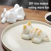 Söt Katten Onigiri Form Nybörjar Sushi Form Livsmedelssäker Plast Sushi Ris Form Formningsverktyg för Risbollar Musubi Press Nigiri Sushi Tillverkning