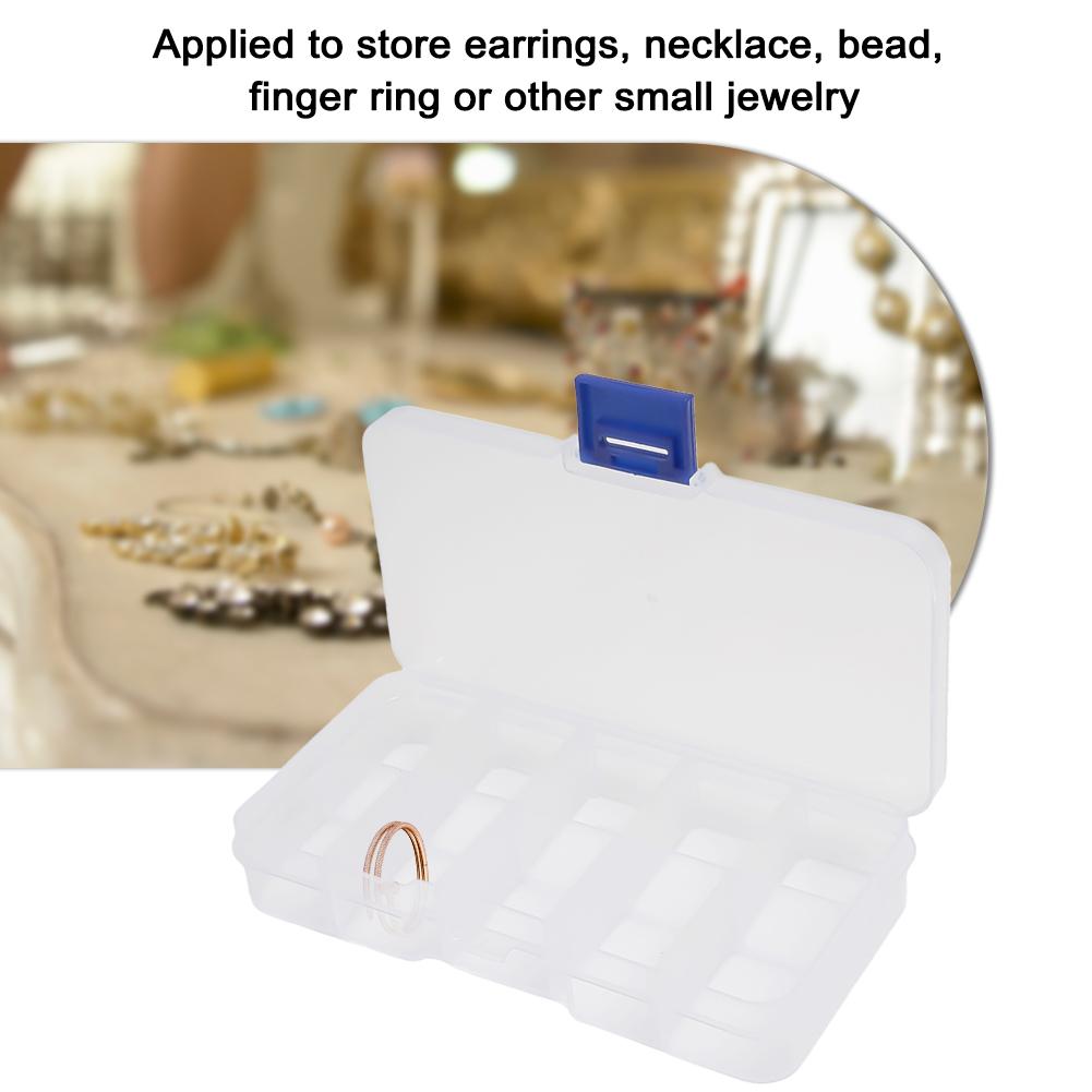 White Case Plastic Storage Screws Jewelry Beads Crafts Compartments DIY 1pc 3 Types Display Tray Earring Charms Hot 10 Compartments