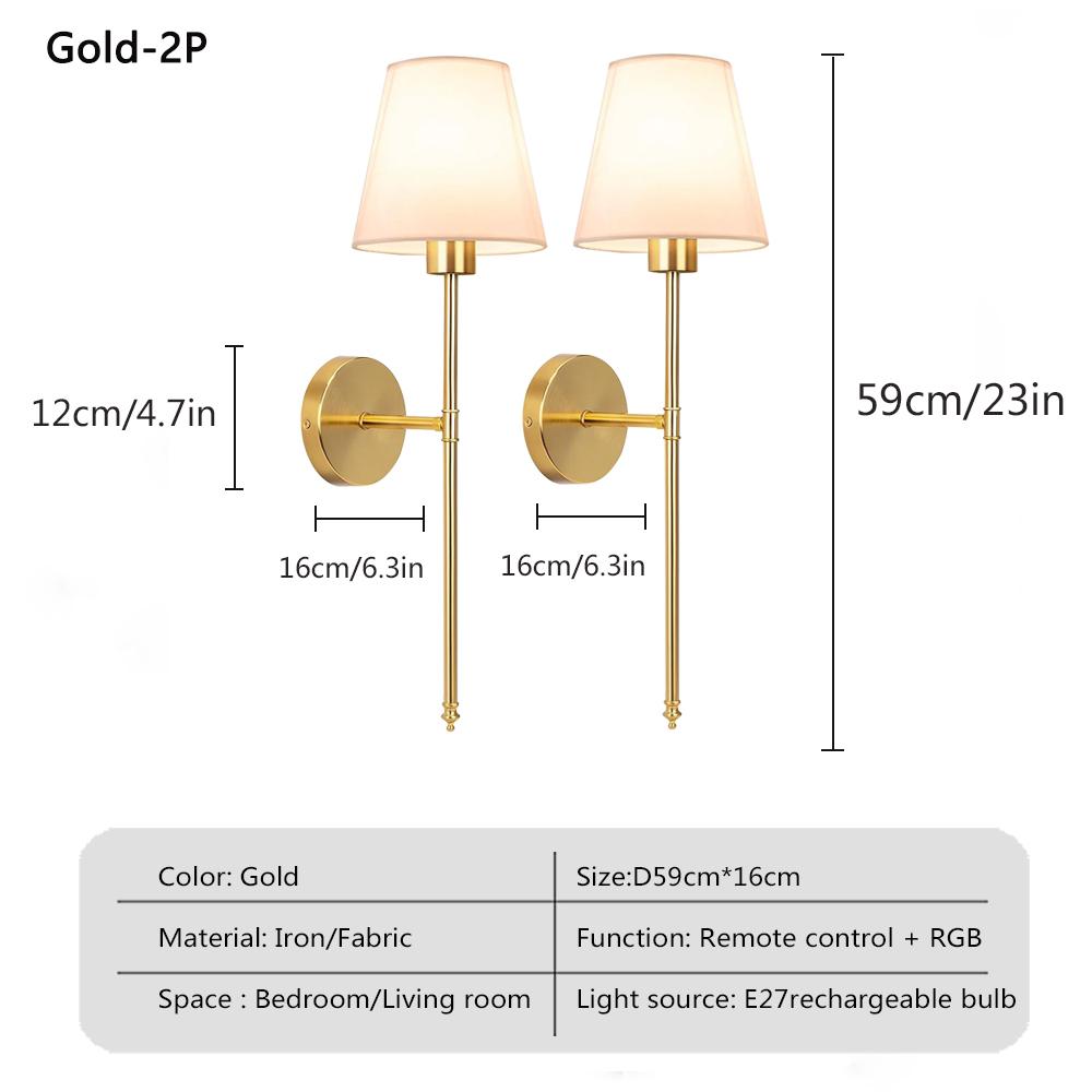 Nordic LED Charge Wall Lamp RGB Bulb Removable Wireless For Bedroom Corridor Hallway Interior Luminaire Bedside Light Decoration