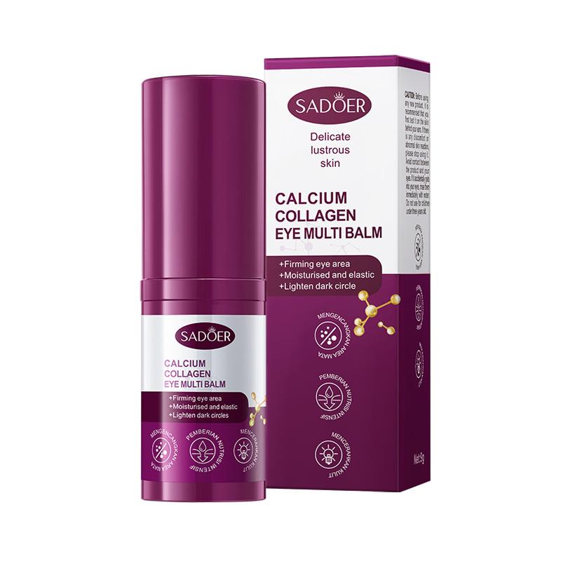 Calcium Collagen Eye Balm Stick Moisturizing Hydrating Eye Cream Under Eye Care Collagen Eye Treatment 9g 9G