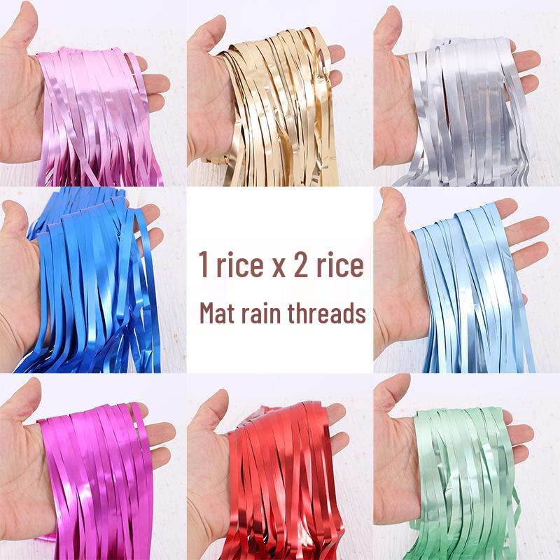 Matte Fringe Backdrop: 1x2m Birthday Party & Wedding Decoration
