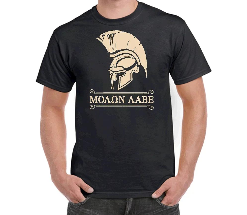 Spartan Warrior Molon Labe TShirt 100 Cotton ONeck Summer Short Sleeve Casual Unisexs Tshirt Size S3XL