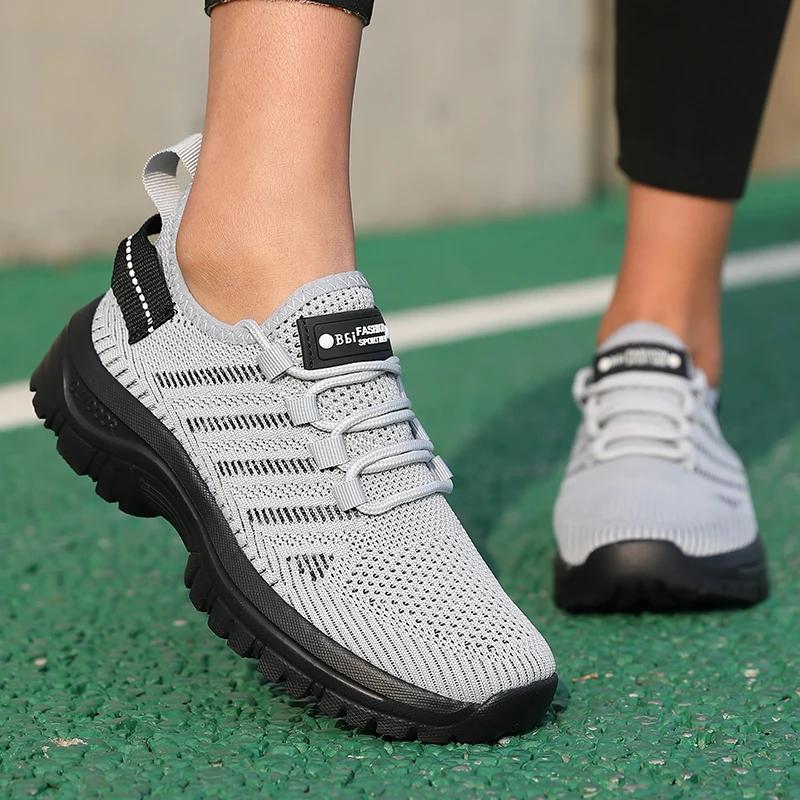 Outdoor Women'S Sneakers Anti Slip Comfortable Breathable Vulcanize Shoe Fashionable Jogging Trainers New Tenis De Luxo Feminino