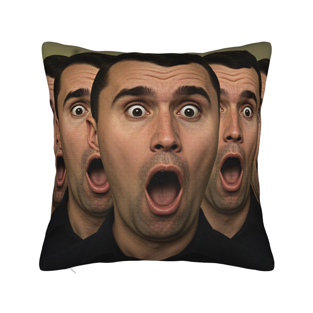 Funny Charlie Kirk Pillow Case Cushion Cover Soft Graphic Pillow Cover Kawaii Pillowcases For Living Room Chair