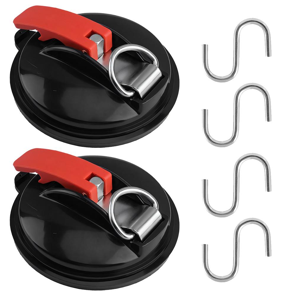Strong Vacuum Suction Cup Anchor With Securing Hook Heavy Load Car Camping Suction Hook Kayak Outdoor Cargo Fixed Accessory