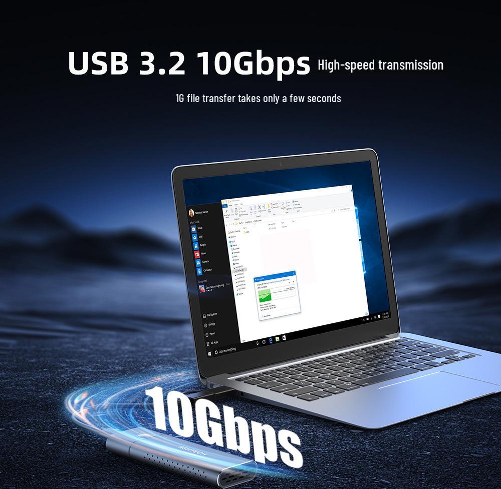 Rongshenghui M.2 SSD Enclosure USB-C to NVME/NGFF Dual Protocol External Drive Case