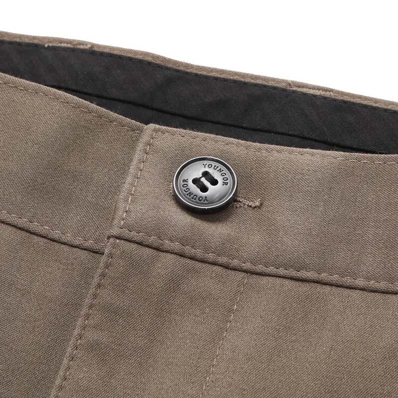 YOUNGOR Men's Wrinkle-Free Straight-Leg Trousers