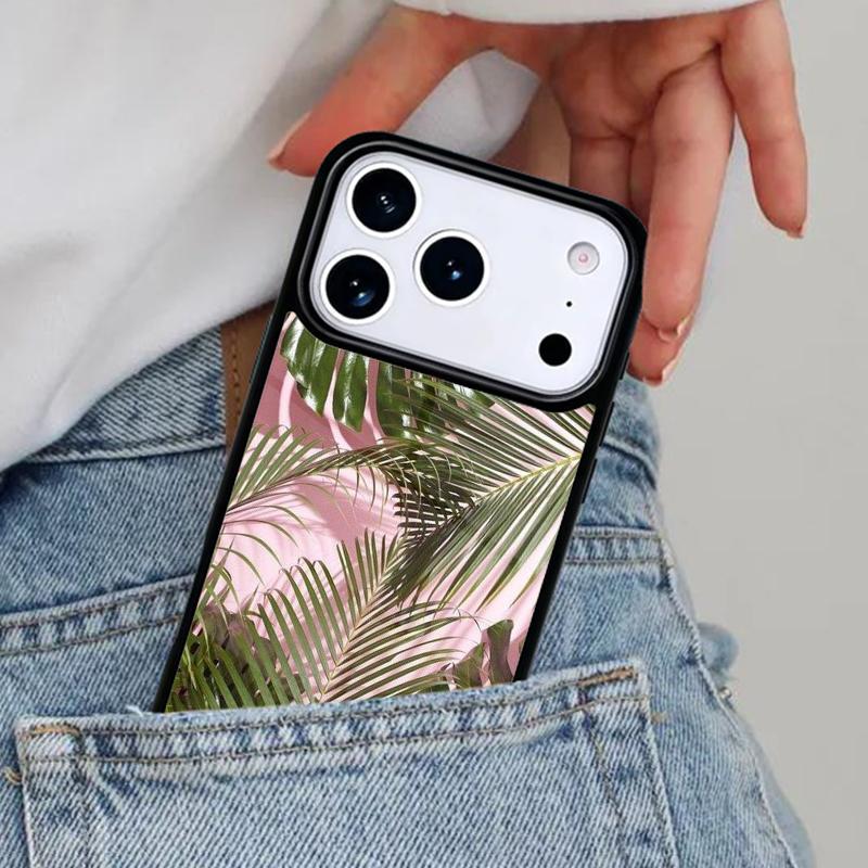 Palm tree Leaves Plant Flower Phone Case for iPhone 17ProMax 12 13 14 15 16e 17 Pro Max Plus Air Cover