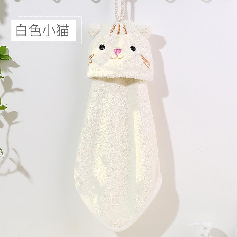 Wholesale Cartoon Cute Children S Hand Towel For Kitchen And Bathroom, Absorbent Coral Fleece Towel, Hanging Hand Towel 39*22