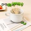 100 Pcs Food Picks Disposable Bamboo No Harm Cactus Shape Salad Sticks for Banquet