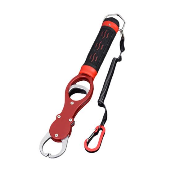 Aluminum Alloy Fish Gripper with Weight Scale Fish Mouth Lip Grabber Fish Control Clamp Pliers Catcher Tong Fishing Accessories