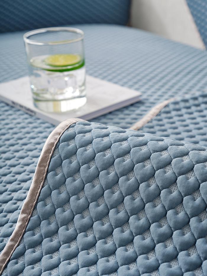 Mat, Blanket, Cover For Sofa Sofa 90X240 Cm, Navy Blue, Heart Pattern