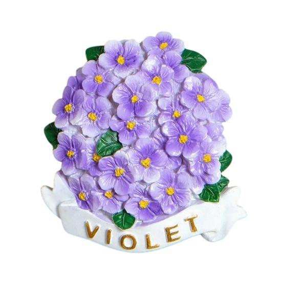 Flower Basket Refrigerator Magnet Resin 3D Bouquet Shape Magnet Home Kitchen Office Whiteboard Locker Fridge Accessories E